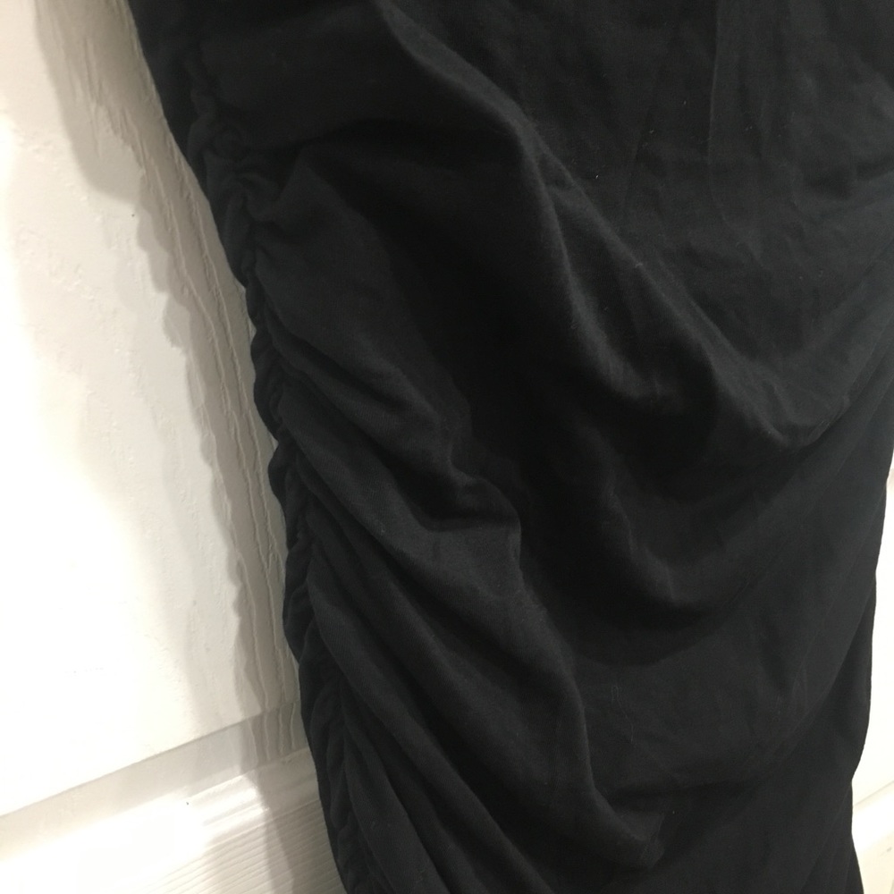 BODEN Black Dress Size 4R US Off Shoulder Ruched - Picture 4 of 8