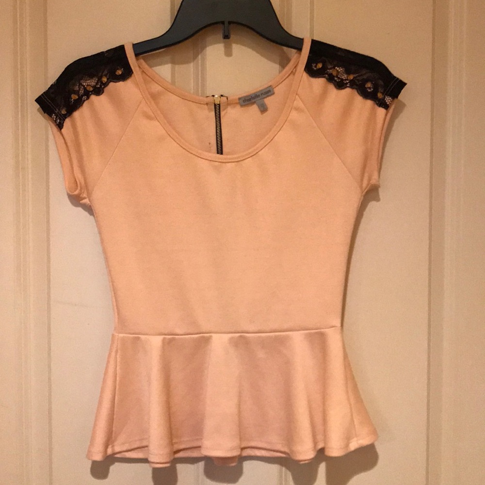 Peplum Blush Pink Shirt