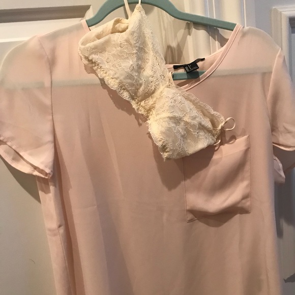 Forever 21 nude pocket blouse - Picture 2 of 2