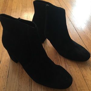Sole Society Black Suede Booties- Size 11