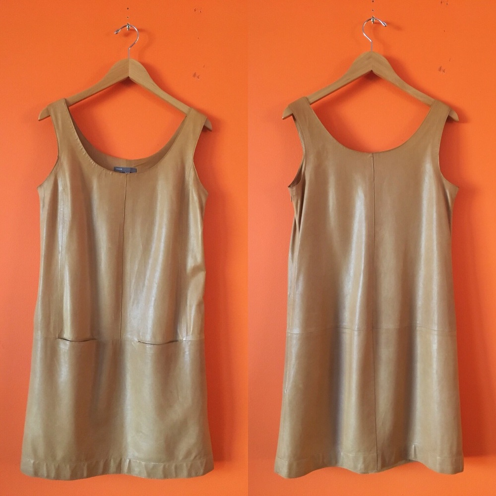 Vince leather tank dress