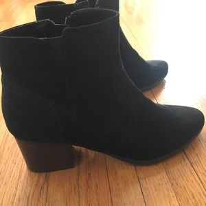 DSW Black Suede Booties- Size 11