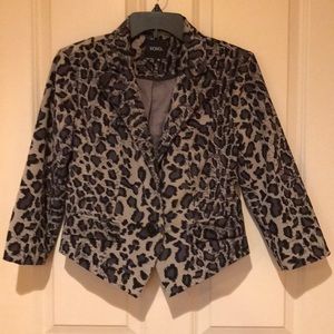 Leopard 3/4 Sleeve Blazer