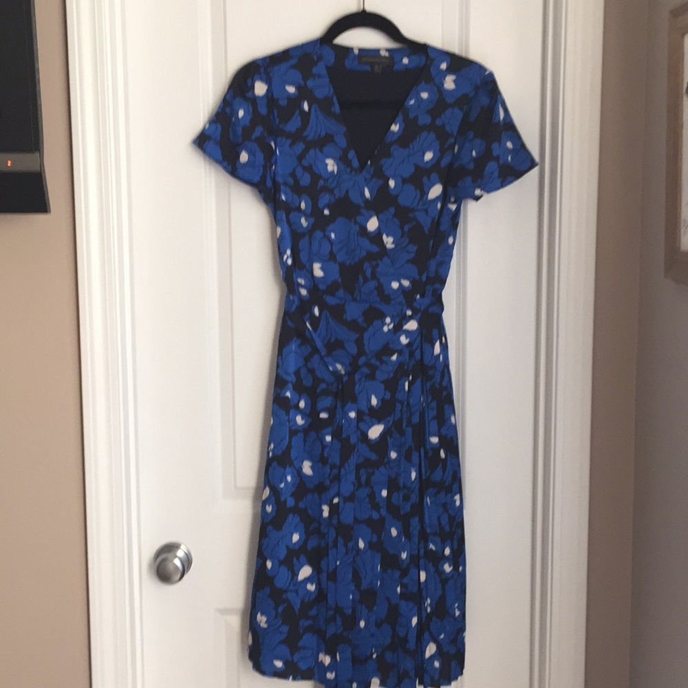 Blue and black dress