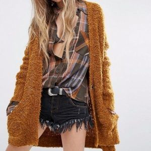 Free People Boucle Slouch Cardigan, Large, NWT