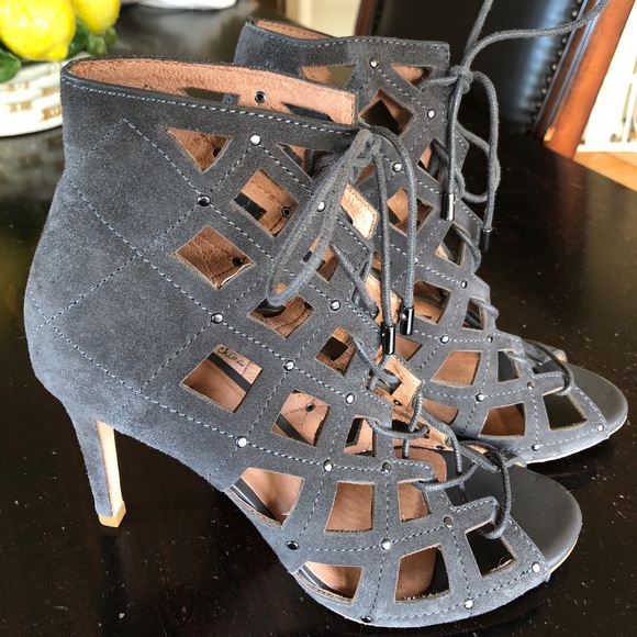 Joie caged grey suede heels - Picture 3 of 4