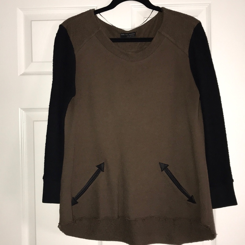 Zara raw edge thermal sweater