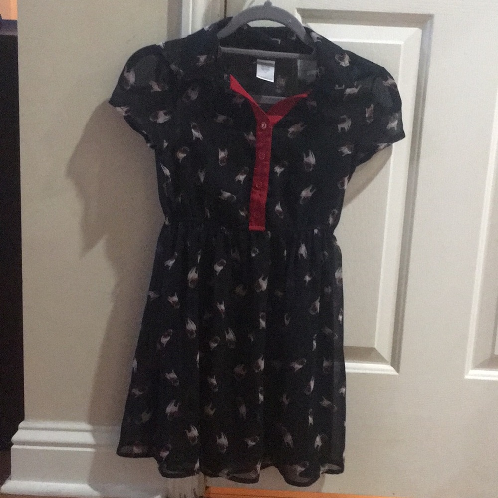 Pug patterned dress