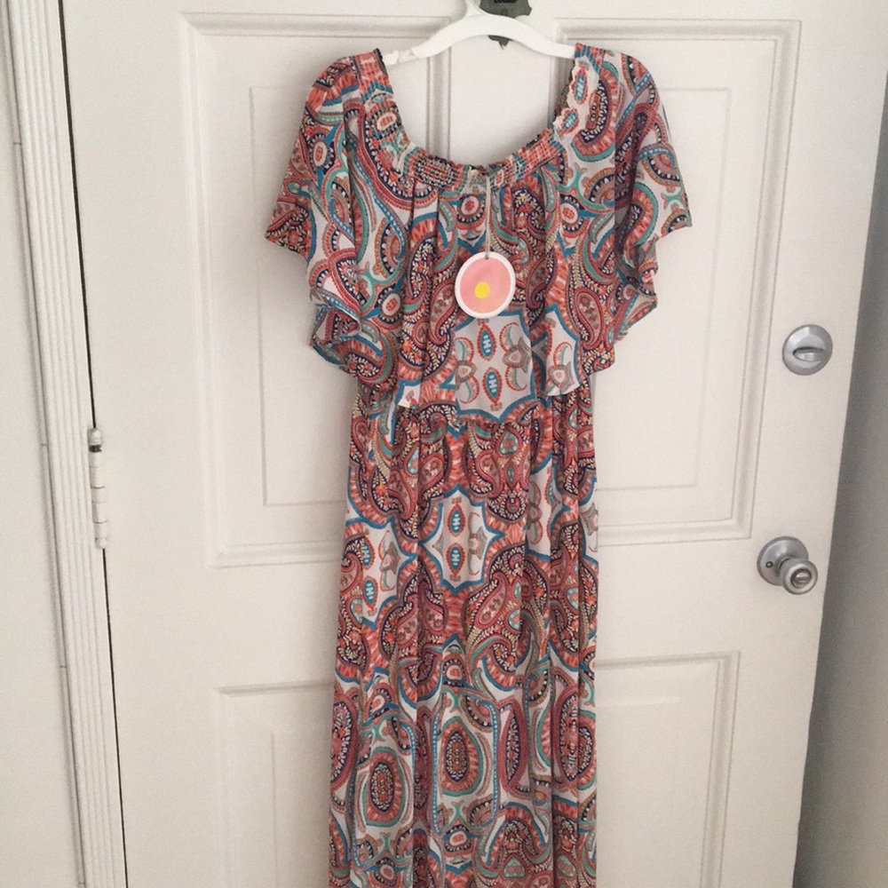 Show me your Mumu off shoulder paisley maxi dress Medium