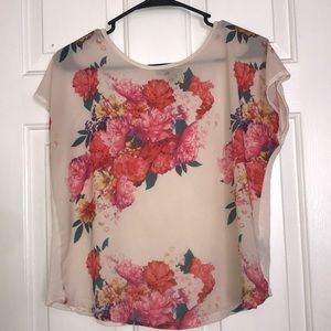 Sheer white floral top