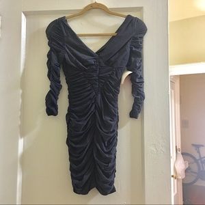 Asos ruched bodycon dress petite US SZ 4. Purple.