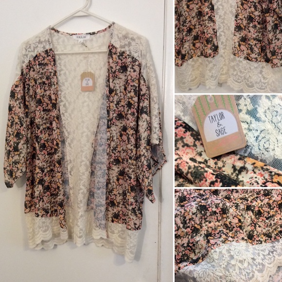 Taylor & Sage Tops - 🆕Taylor & Sage Floral Kimono Cardigan