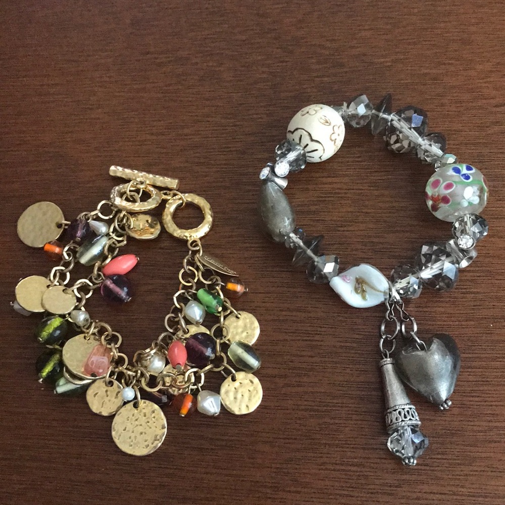 2 bead and charm bracelets