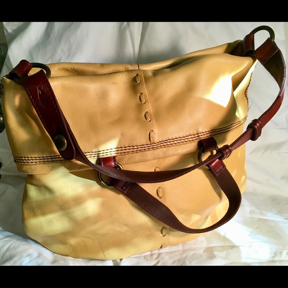Lucky Brand Yellow Leather Bag