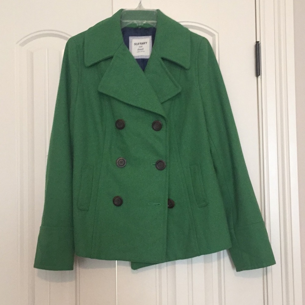 EUC Old Navy PRETTY green Peacoat S