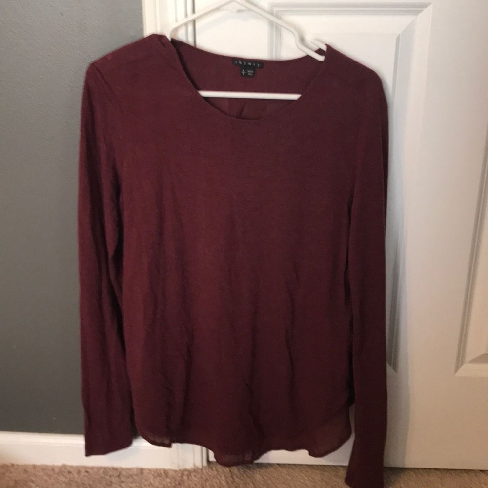 Maroon long sleeve tunic