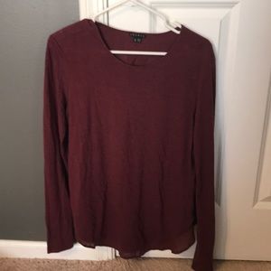 Maroon long sleeve tunic