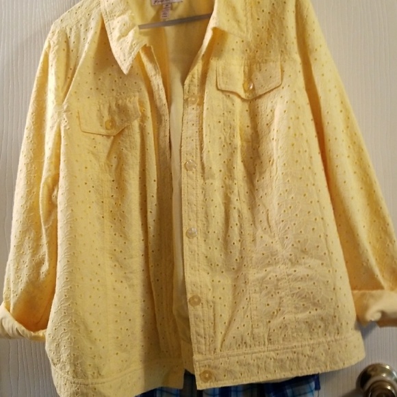 JM Collection Jackets & Blazers - Eyelet jacket