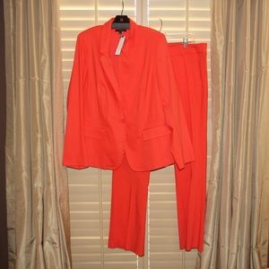 Lane Bryant Orange Jacket Blazer Pant Suit 20