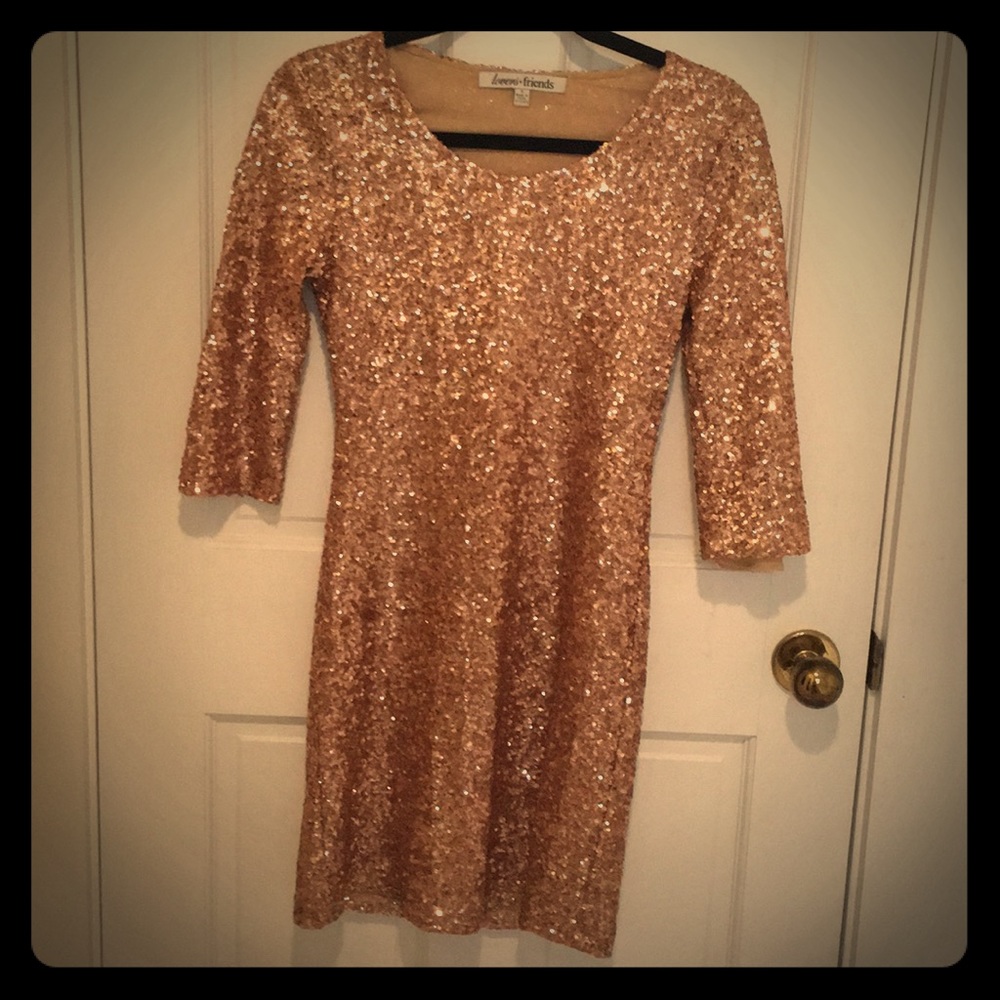 Lovers and friends gold sequin Mini