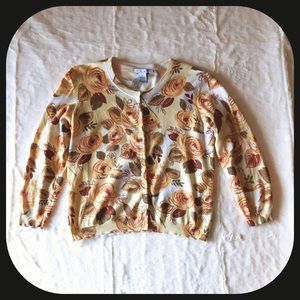 CAbi Yellow Rose Cardigan