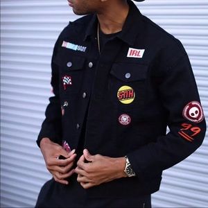 Denim embroidered jacket