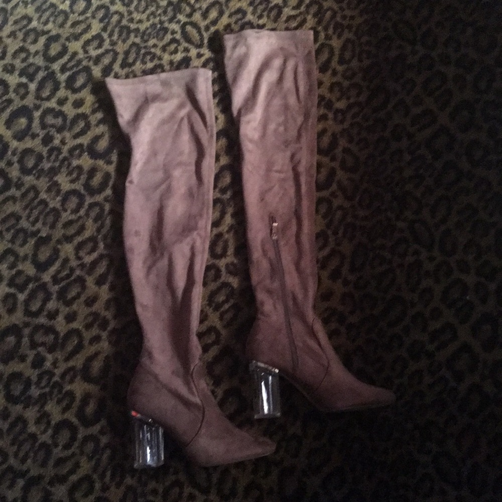 Suede over the knee boots