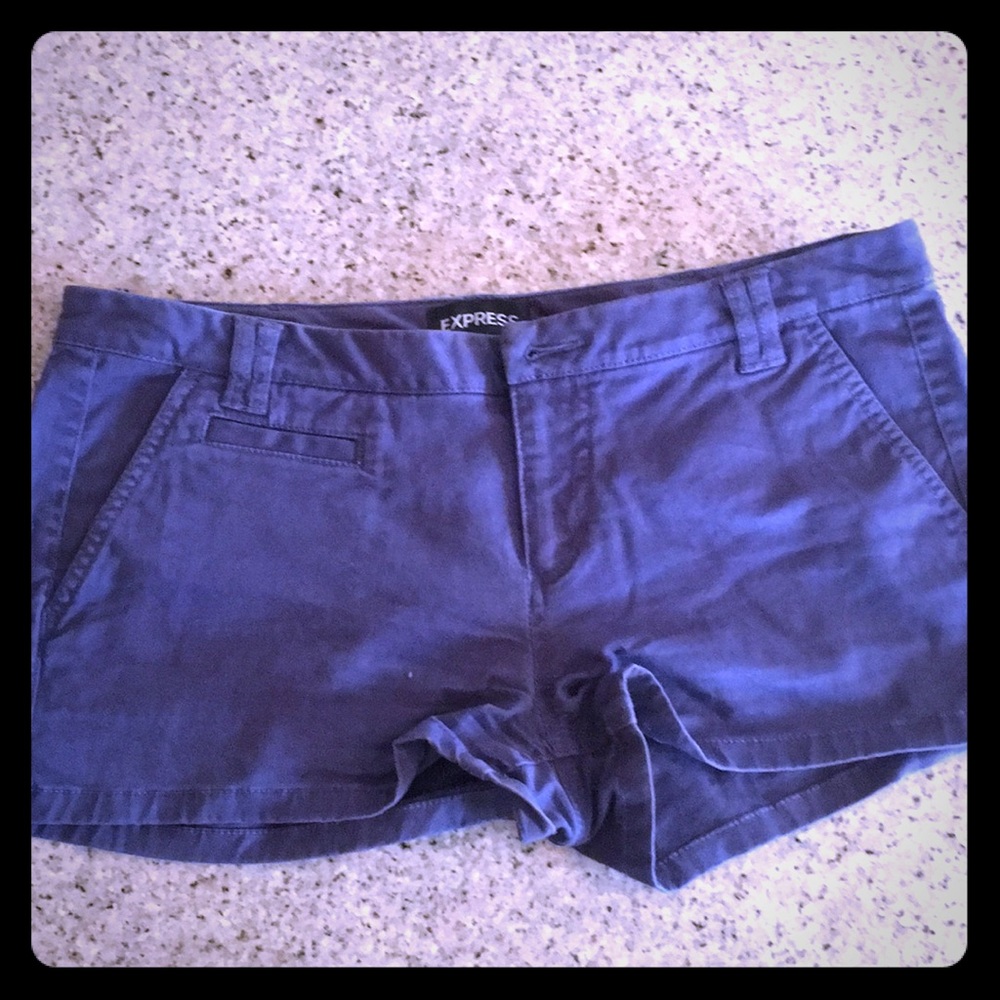 Express Low rise shorts size 6 navy blue