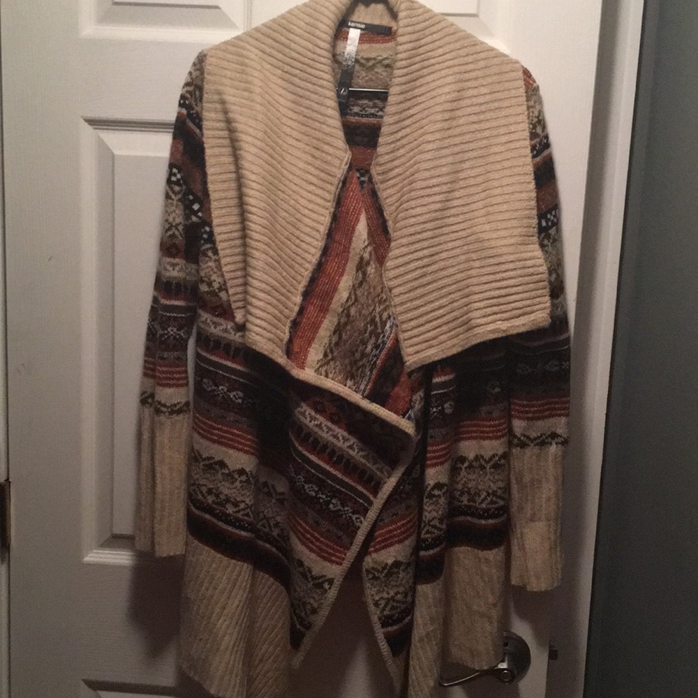 Kensie Long Open Cardigan