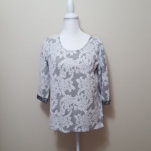 J. Bee Casual Cotton Blend Lace Top
