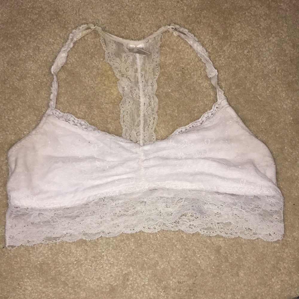 white lace bralette