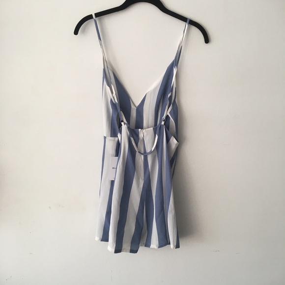 Glamorous Strappy Romper Playsuit in Bold Stripe - Picture 6 of 8