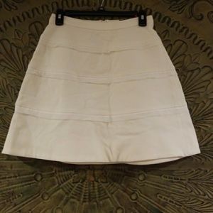 Pink Tartan Winter White Skirt, size 4