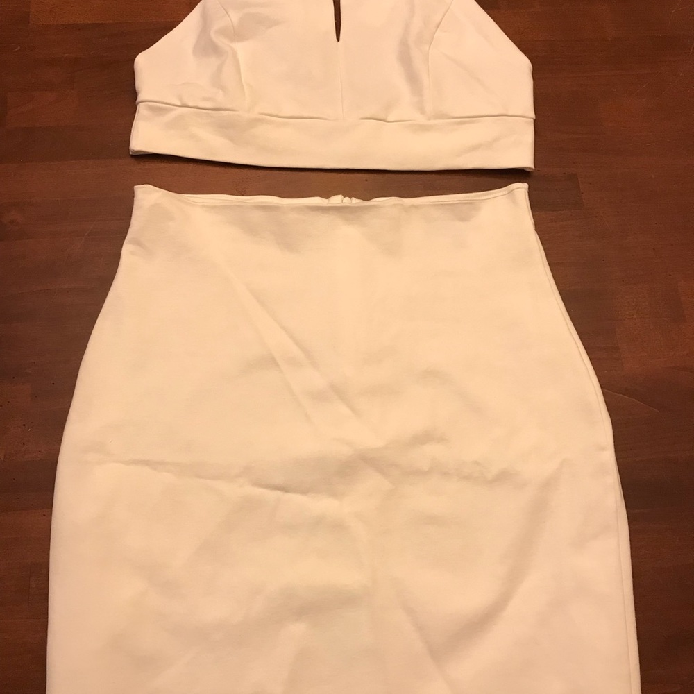 Two piece white dress