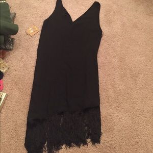 Rachel Roy little black dress with fringe