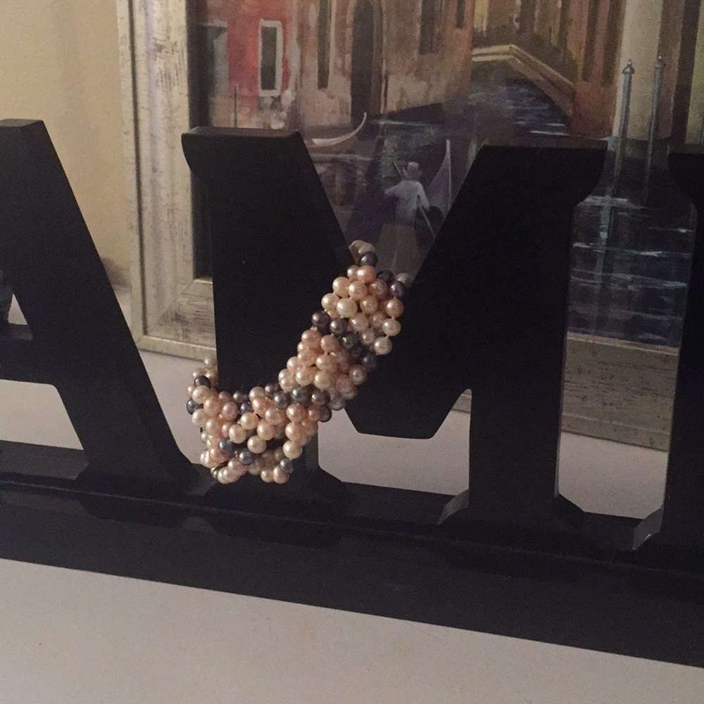 Long strand pearls