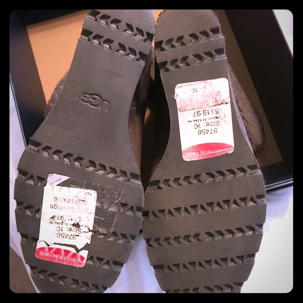 Grey wedge Ugg boots