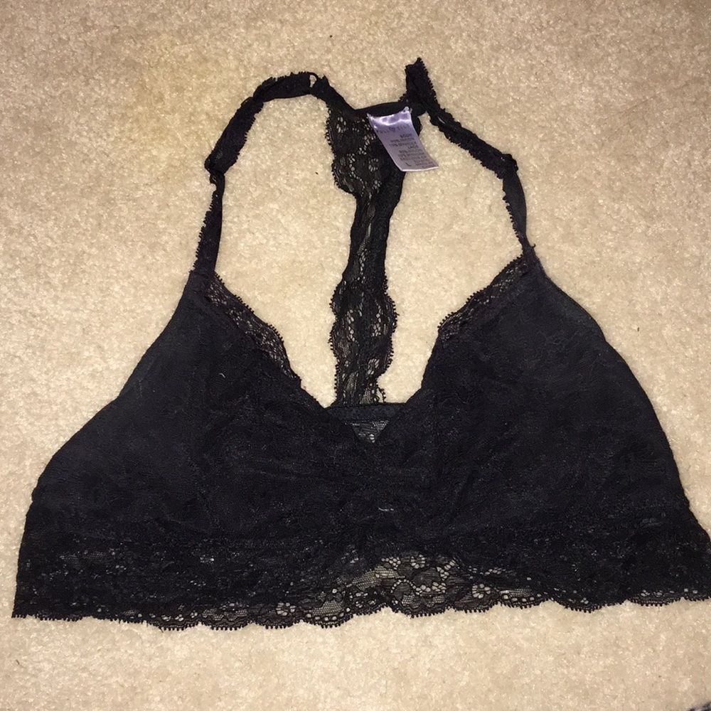 black lace bralette