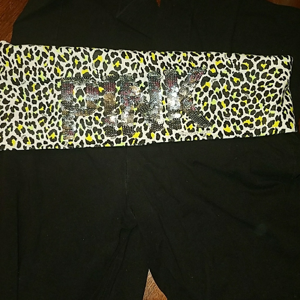 PINK yoga pants, size Medium.