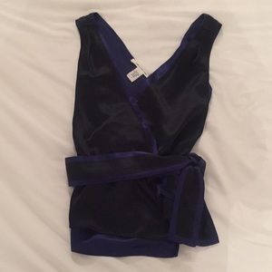 Silk wrap top