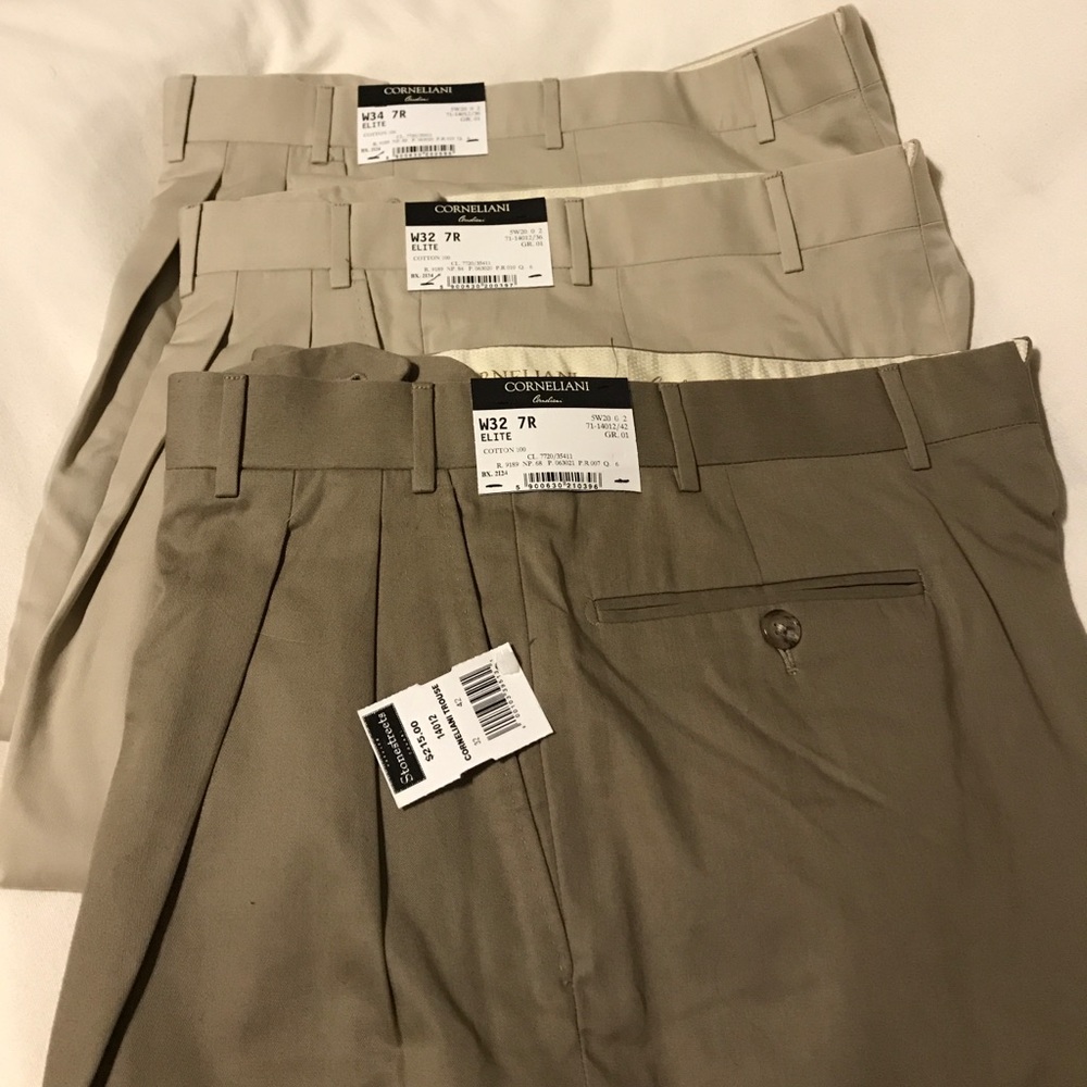 Men’s Corneliani pleated trousers