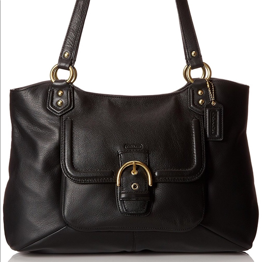 Coach Campbell Leather Belle carryall Black
