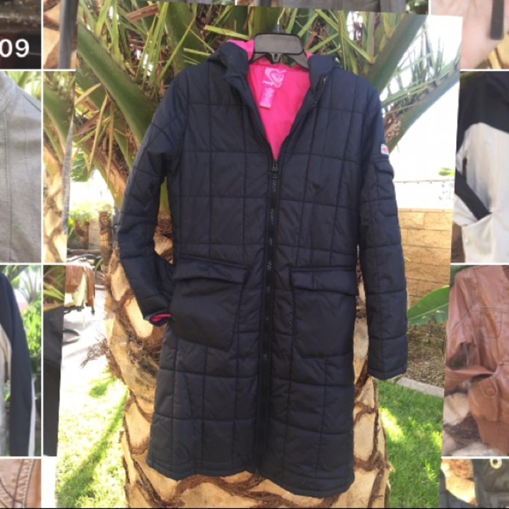 New women’s roxy parka navy blue size s