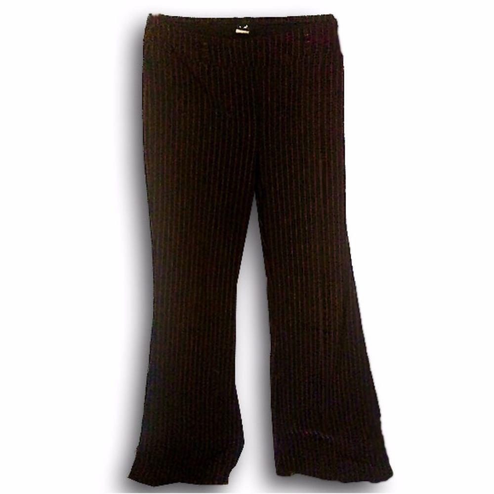 Pink striped black stretch works pants