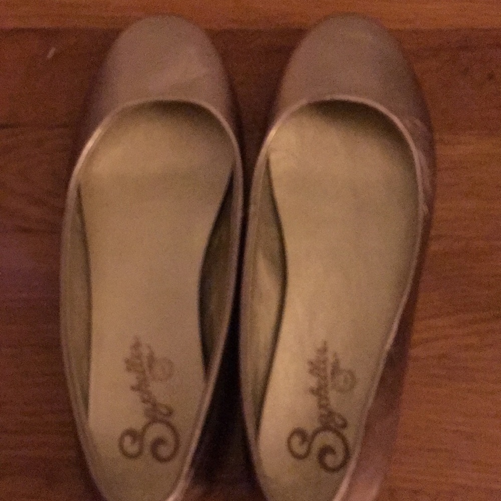 Seychelles rose gold flats