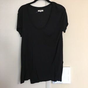 Madewell black shirt with side slits, medium