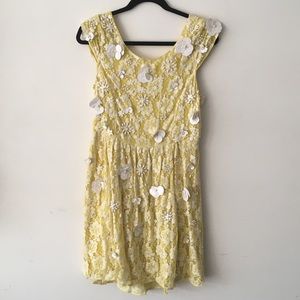 ASOS Dress with embellished 3D flowers on Lace