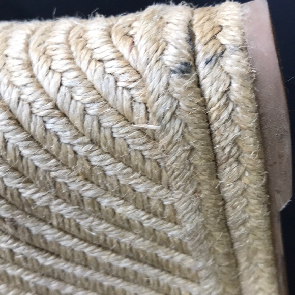 {Tory Burch} Linen Canvas Jackie Espadrille Wedges - Picture 6 of 6