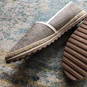 Vince gold metallic flats