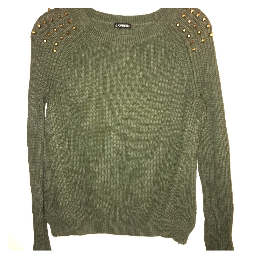 Express gold studded sweater